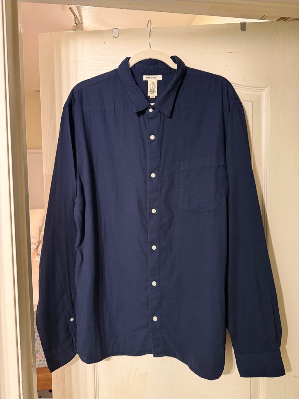 Hiroshi Kato Button-Down Shirt in Dark Navy